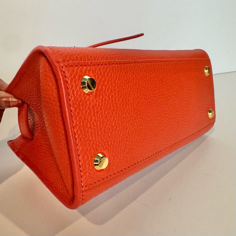 Veronica Beard Mini Dash Bag in Persimmon Orange - Picture 7 of 12